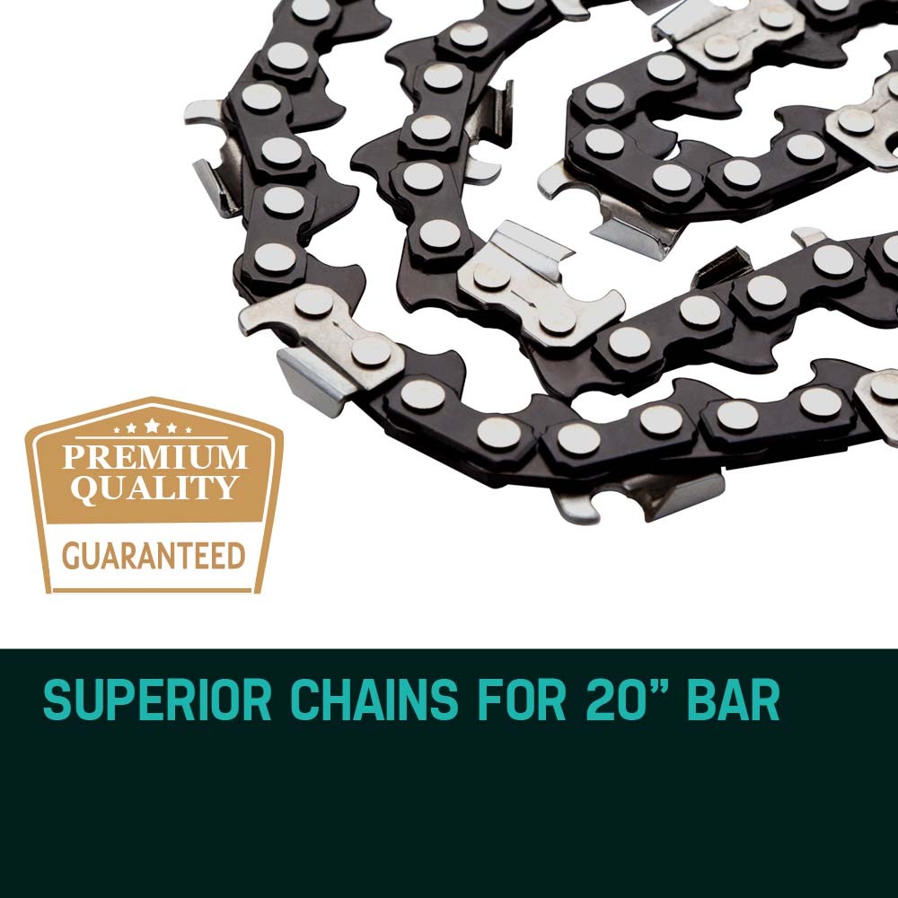 BAUMR-AG 2 x Chains for a 20" Bar Chainsaw, 76DL .325" Pitch .058" Gauge Low Kickback โ image 2
