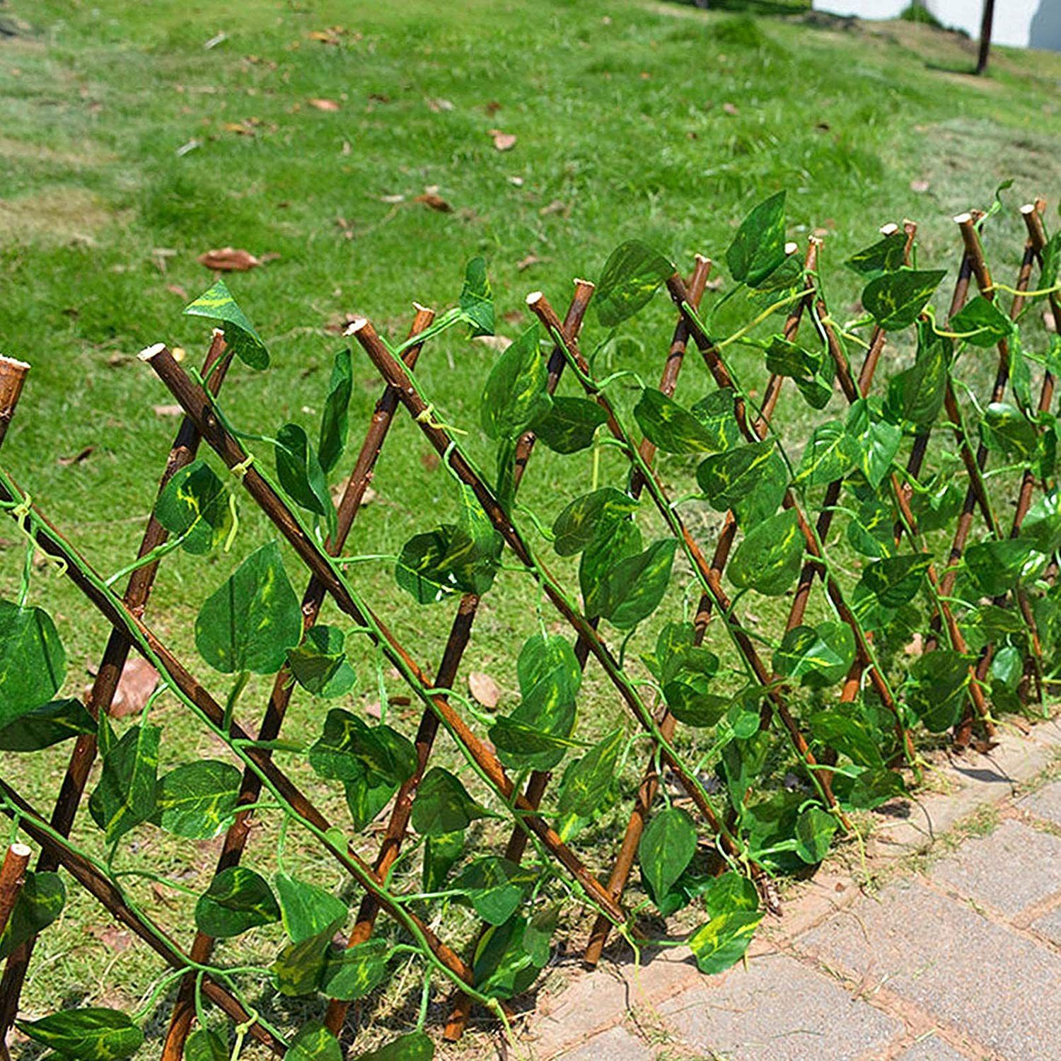 Trellis for Climbing Plants, Expandable Lattice Panel for Outside, Wooden Trellis for Grape Vines, Vintage Decorative Garden — image 5