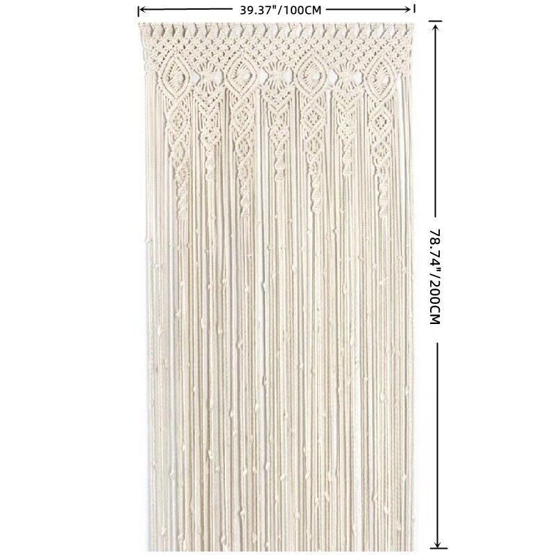 2m Heavy Duty Macrame Curtain Boho Woven Wall Hanging Window Doorway Wedding โ image 3