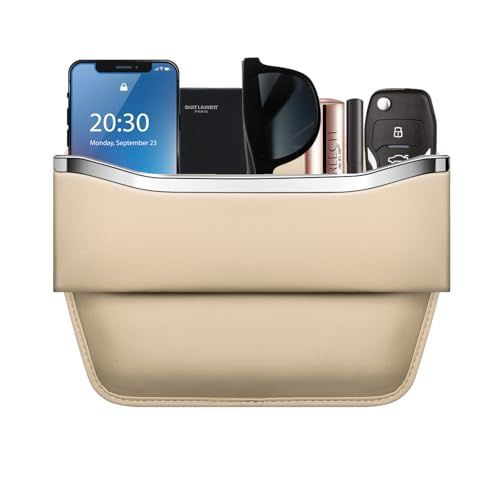 2Pack Car Seat Gap Filler Organizer - Leather Console Side Pocket Seat Storage - Stylish and Practical Car Accessories for Cars,SUV,Truck - Red - Size 2 Pack — image 2