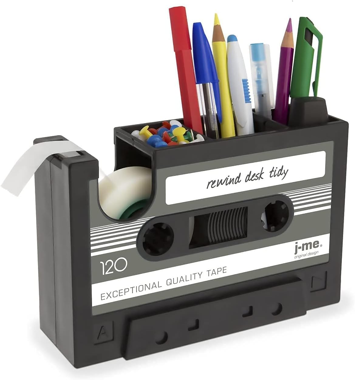 Retro Cassette Tape Pencil Holder - Multifunctional Pencil Holder - Creative Desk Organizer - Pencil Holder with Tape Holder
