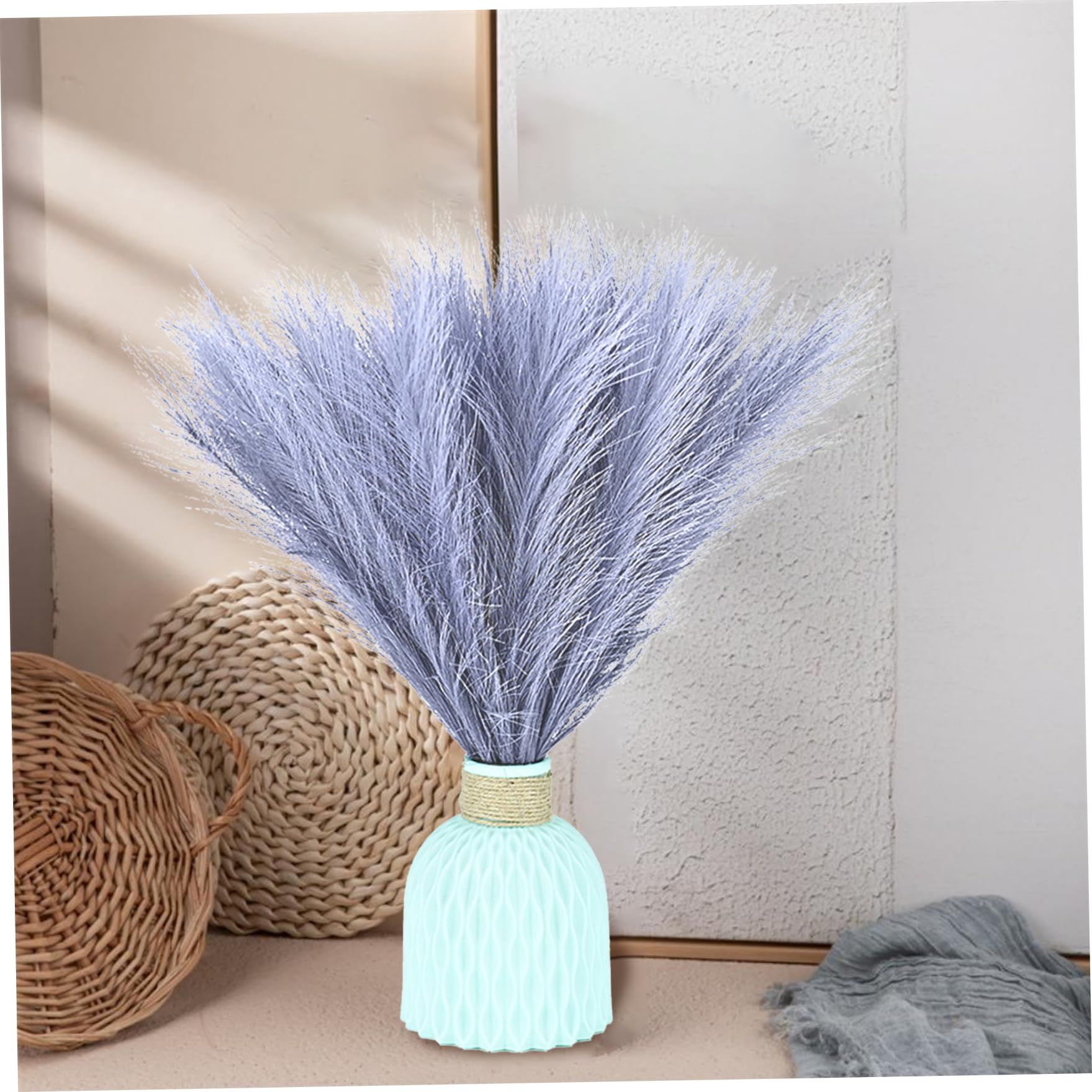 28pcs Grass decoration artificial vase filling farmhouse family wedding decoration light purple simulated cattail bouquet โ image 3