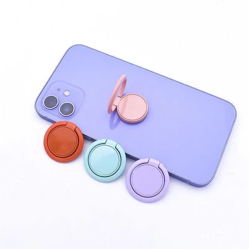 Phone Ring Bracket 360 Degree Rotation Solid Colour Mobile Holder Grip Stand - Red — image 5