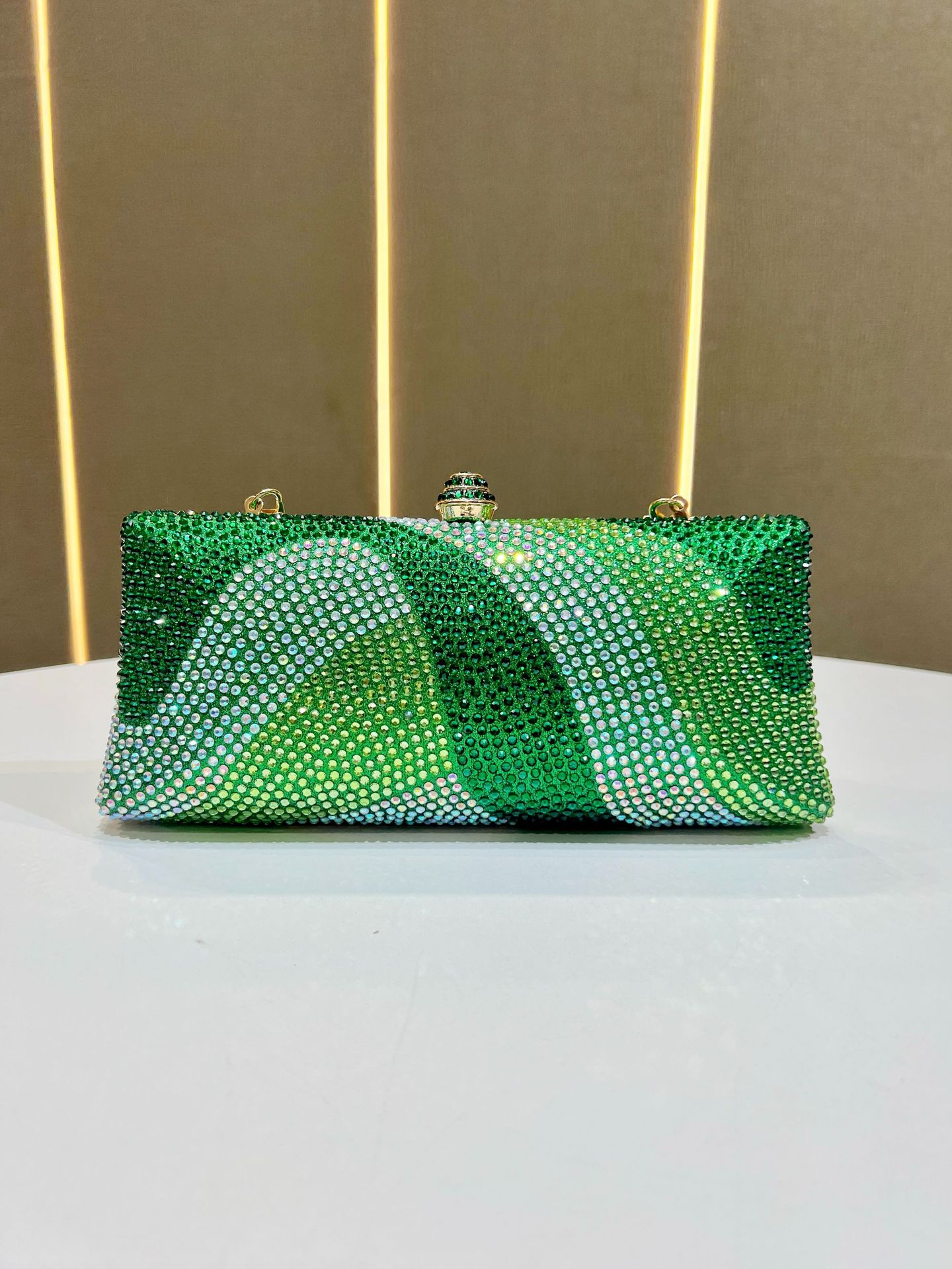 Luxury Golden Rhinestone Evening Clutch Bag Women Crystal Sparkle Formal Purse with Chain Strap for Wedding Party Prom โ image 6
