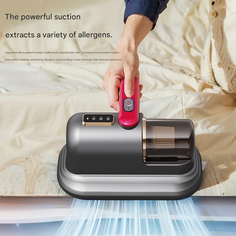 Blue-violet Wireless Mite Vacuum Cleaner with UV Light - High Suction Handheld Bed Dust Mite Remover — image 4
