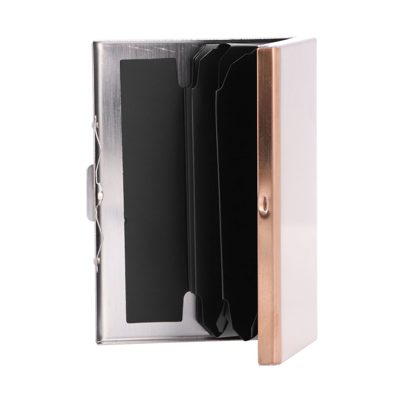Credit Card Holder Protector Stainless Steel Credit Card Wallet Business Card Case for Men and WomenRose Gold โ image 6