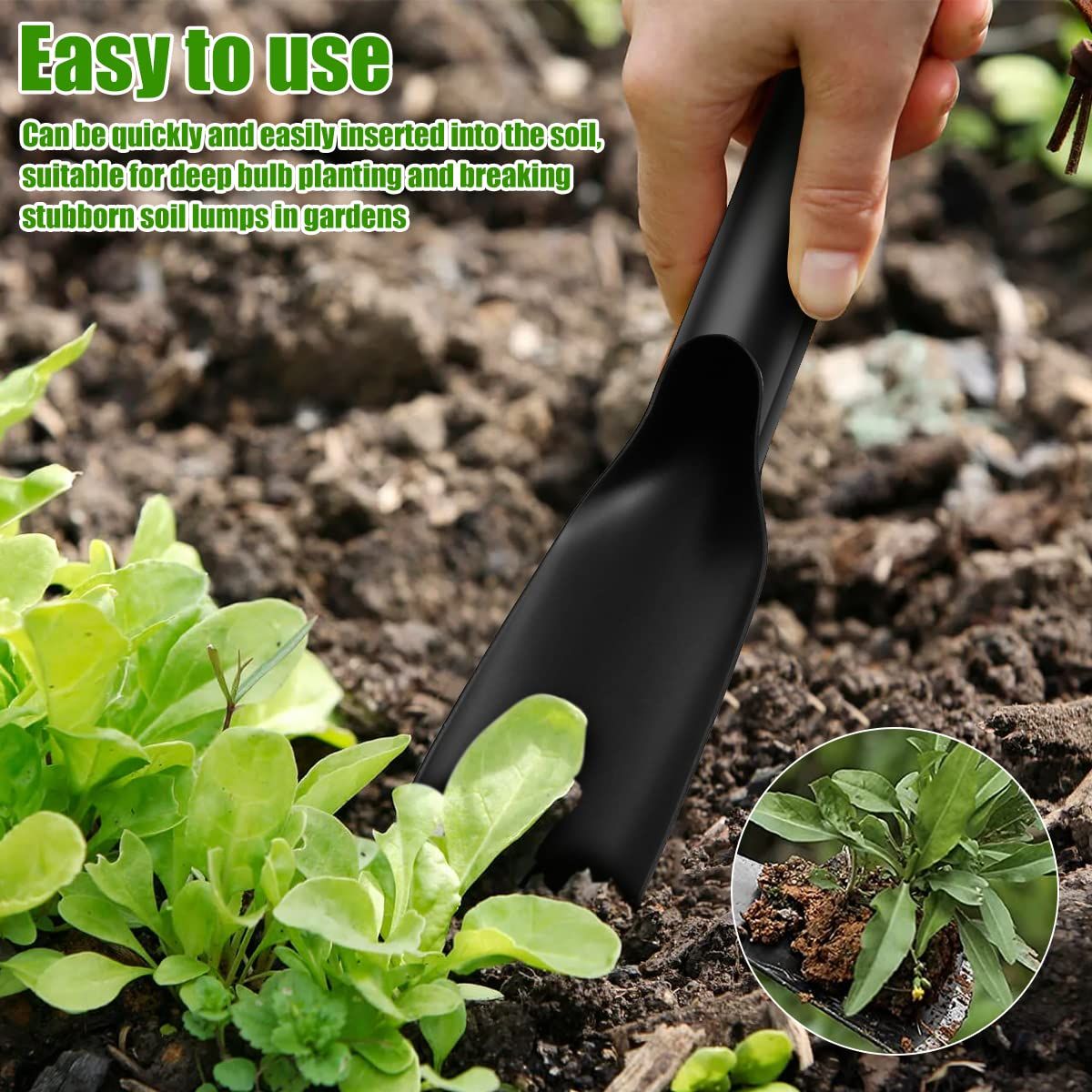 4Pcs Gardening Shovels Set Heavy-Duty Transplanter Trowel Pointed and Flat Gardening Shovels Portable Gardening Soil Scoop โ image 3