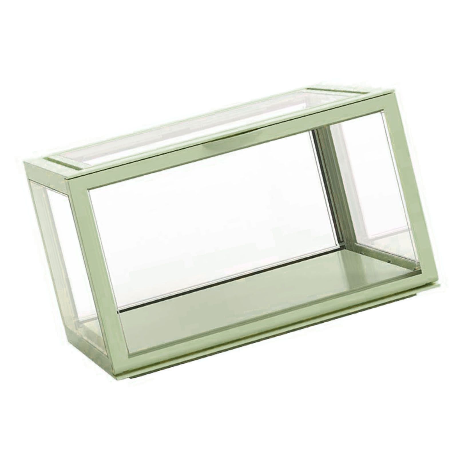 Figure Organizer Desktop Doll Acrylic Display Cabinet High Transparency Sealed Dustproof Show Case Light Green — image 3
