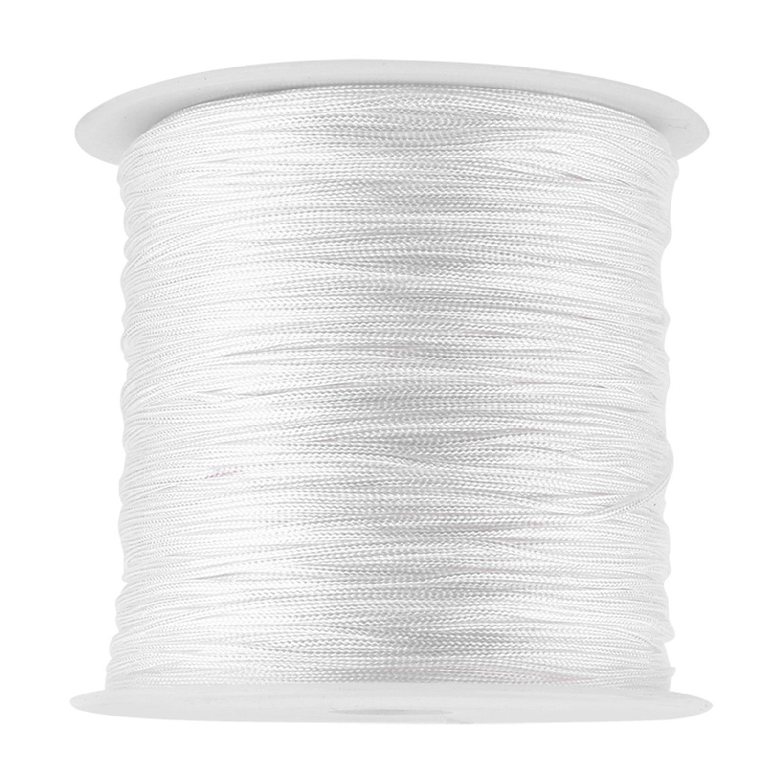 100M x 0.8mm Nylon Chinese Knot Cord Rattail Macrame Shamballa Thread String White — image 6