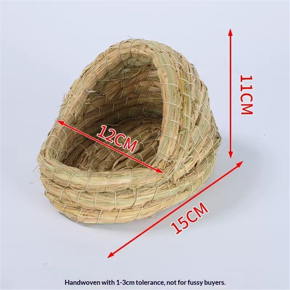 Rabbit grass bed, rabbit woven hay bed, natural handmade grass house for small pets, suitable for Totoro, guinea pigs, hedgehogs, rats（mini version） — image 5