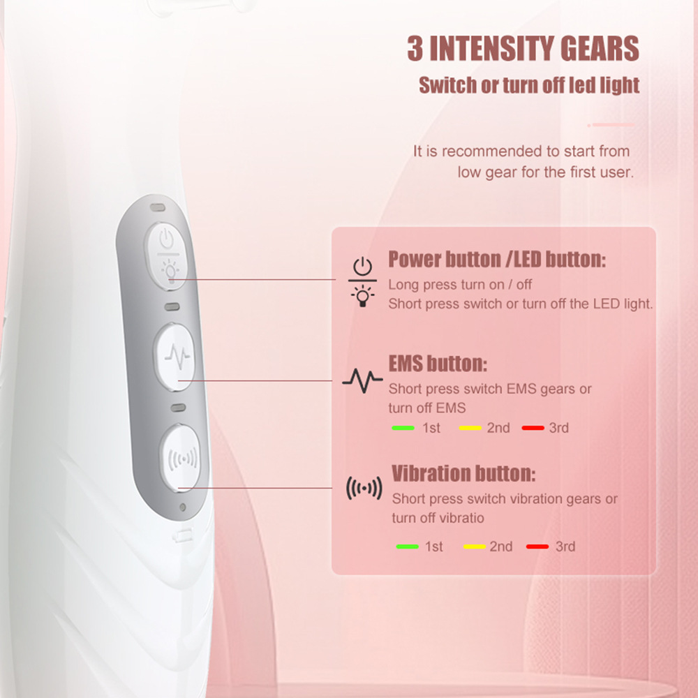 White Porrtable EMS Vibration Scalp Massager & Hair Growth Comb - Tri-Color LED Therapy, 8 Gentle Comb Teeth | 6 EMS Teeth | 6 Essence-Dispensing Teeth for — image 4