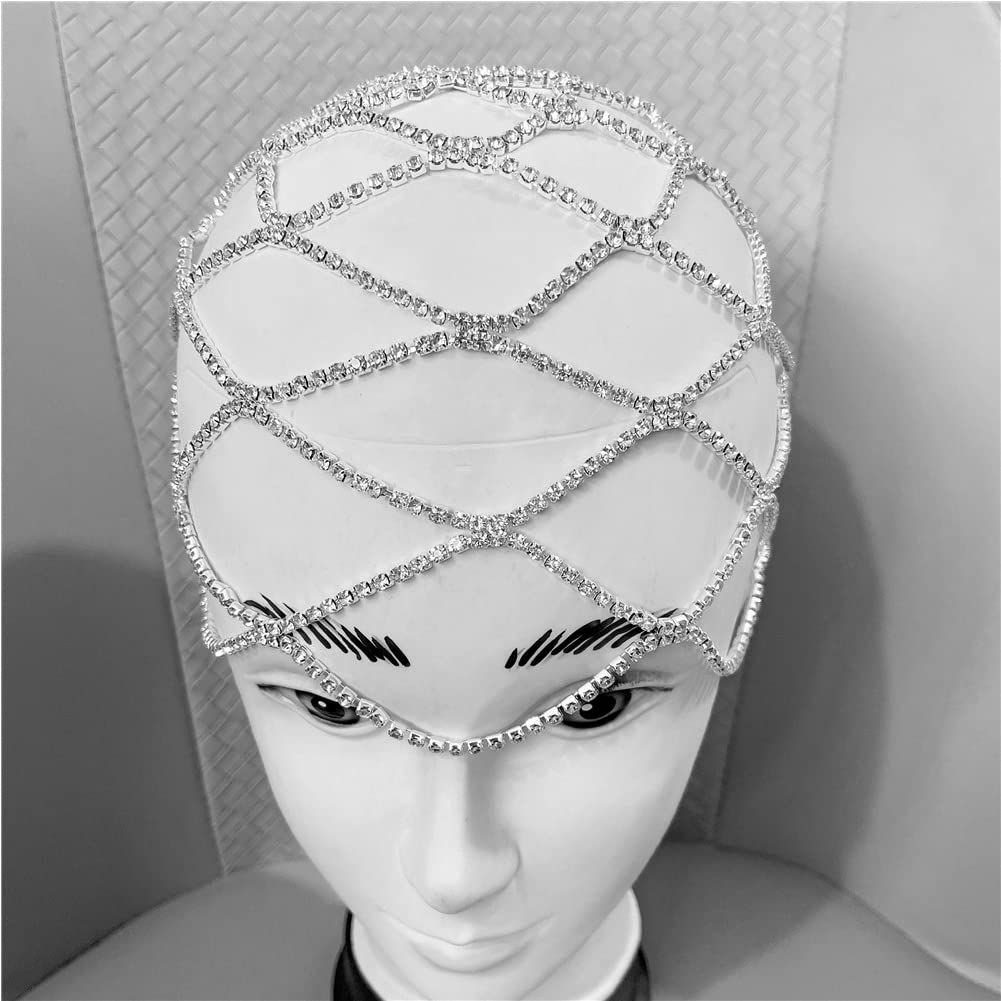 Fashionable mesh headpieces, hair accessories, bridal wedding crystals, forehead chains, jewelry, exquisite head accessories โ image 4
