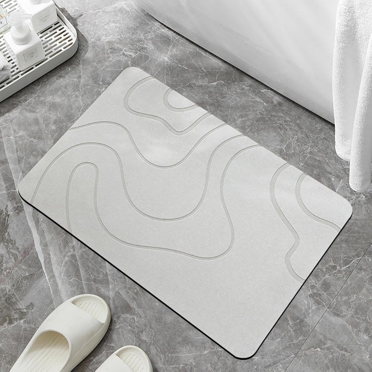 Absorbent Bath Mat - 40 × 60 cm - Diatomaceous Earth Bath Mat - Non-Slip Diatomite Mat - Non-Slip Shower Mat - Bathroom Mat - Toilet Mat - non-slip bath mat — image 2