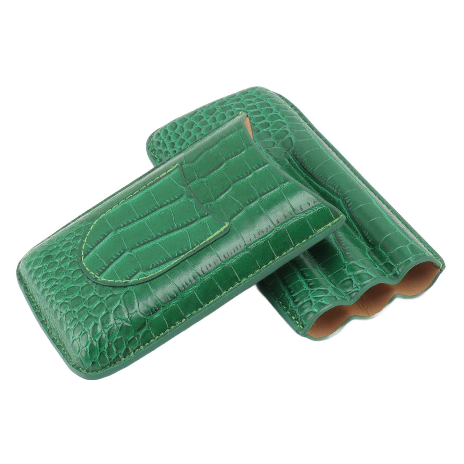 Cigar Holder Case Artificial Leather Portable Durable Elegant 3 Finger Cigar Box for Travel Outdoor Business 81 โ image 4