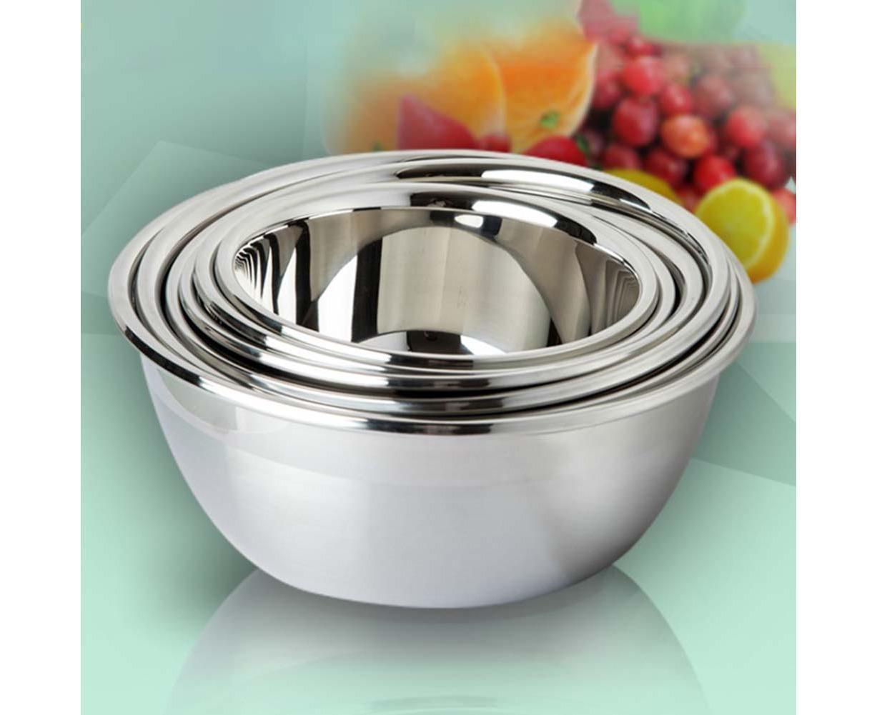 Thickened Stainless Steel Rice Noodles Soup Bowl Vegetables Basin Kitchenware-20cm โ image 5