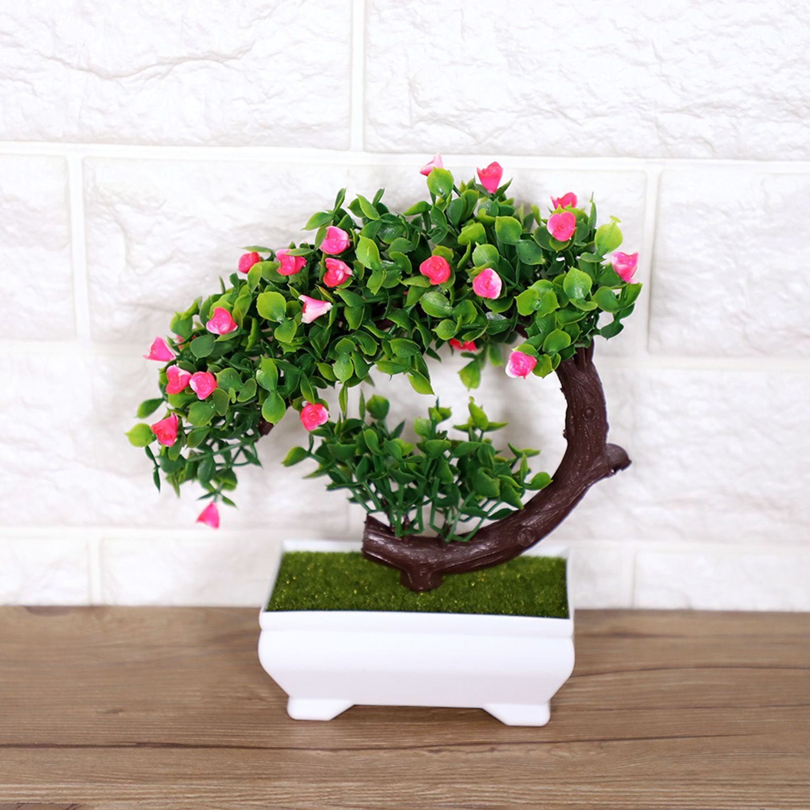 Artificial Bonsai Fake Blossom Flower Potted Plant Home Office Decor — image 4