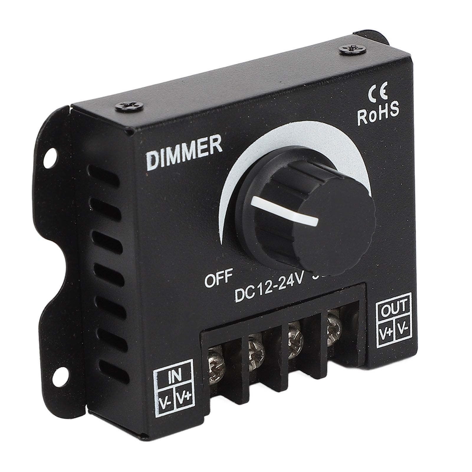 LED Dimmer Single Channel Stepless Dimming Excellent Heat Dissipation LED Light Strip Dimmer DC 12‑24V — image 4