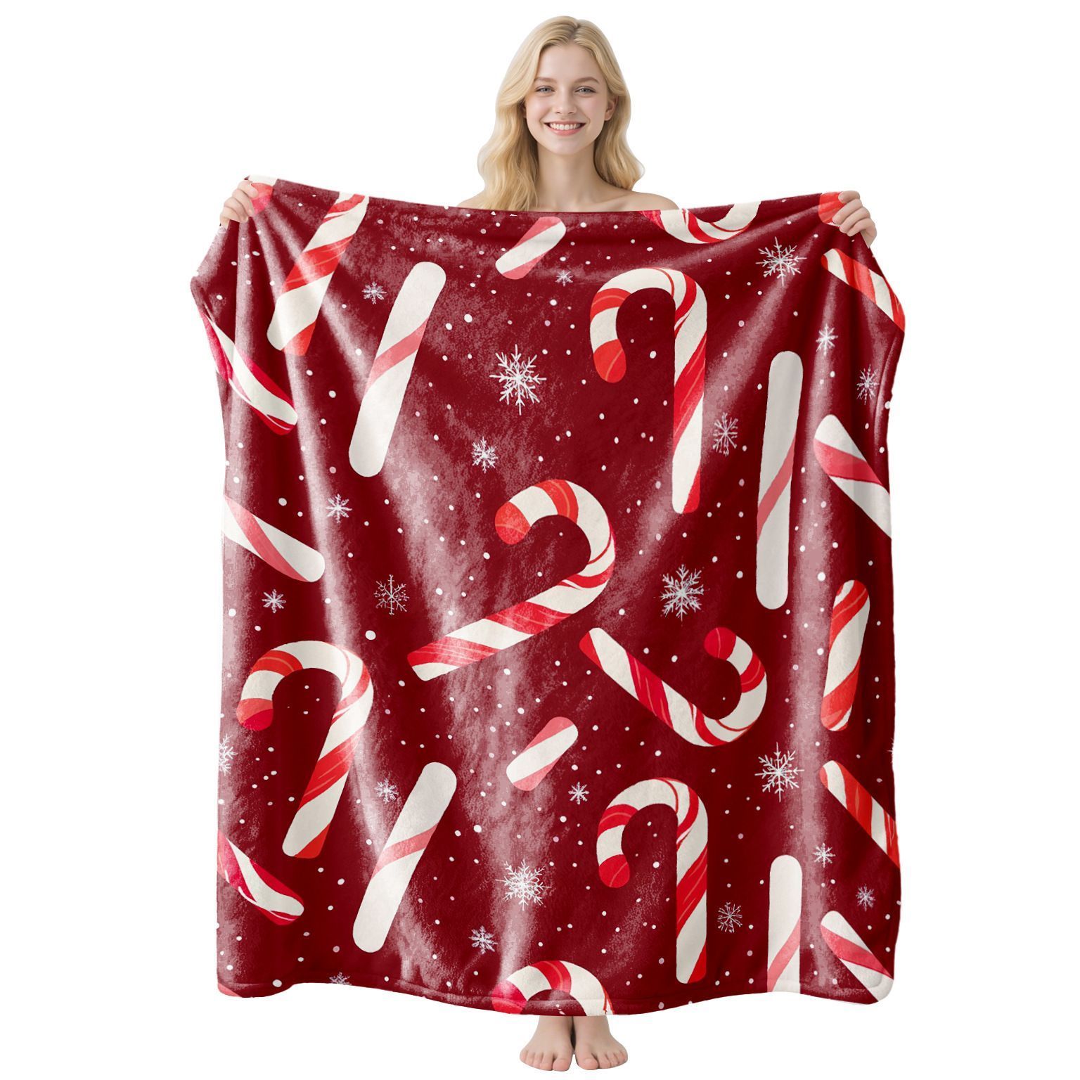 All‑Season Warm Flannel Blanket, Festive Air‑Condition Throw, Practical Gift For Christmas & Halloween Home Ornament, Style FLR‑186, Size XL, 150 × 200cm