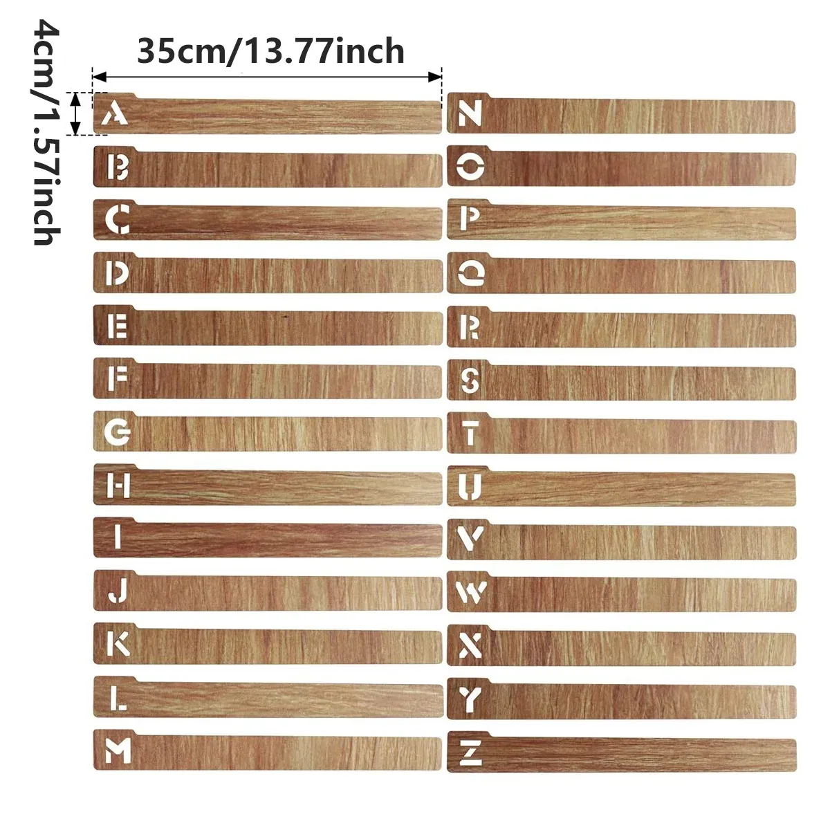 Wood Alphabet Bookmark A-Z Divider Home Vinyl Record Organizer Decorative Tool — image 3