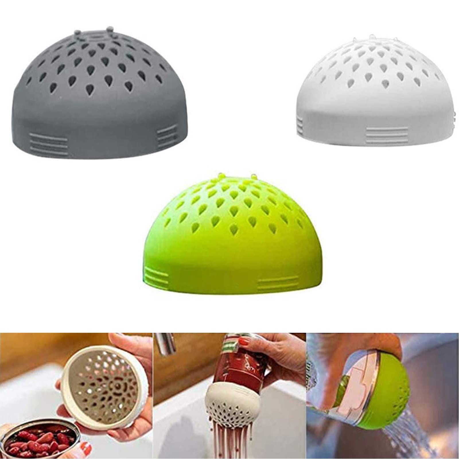 Kitchen Colander, Multi-use Mini Colander, Portable Mini Can Drainer Made From Silicone for Drain Chickpeas and Tinned Fruit