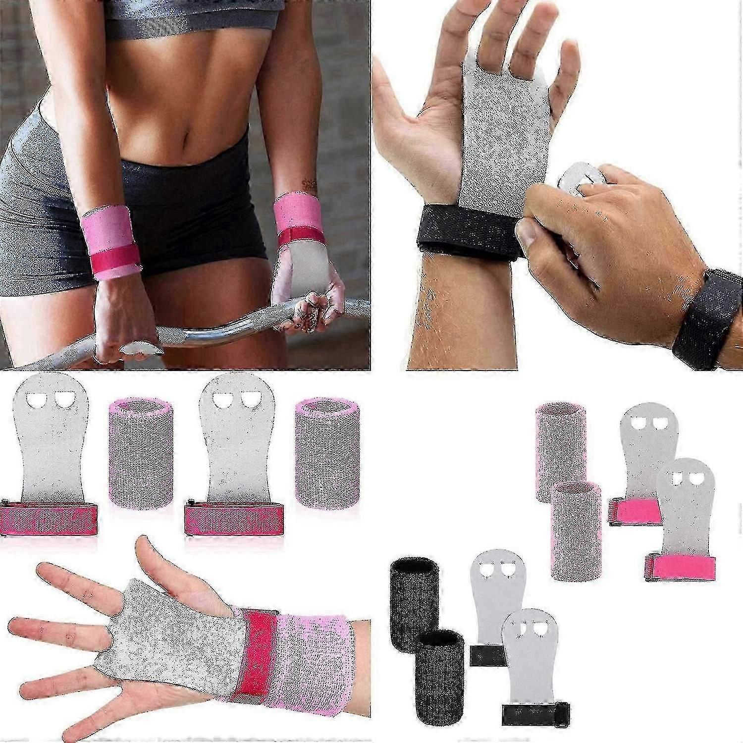 Gymnastics Wrist Grips with Wrist Support Anti-Slip Palm Guards for Training, Weightlifting, Cross Training and Fitness - Black M โ image 2