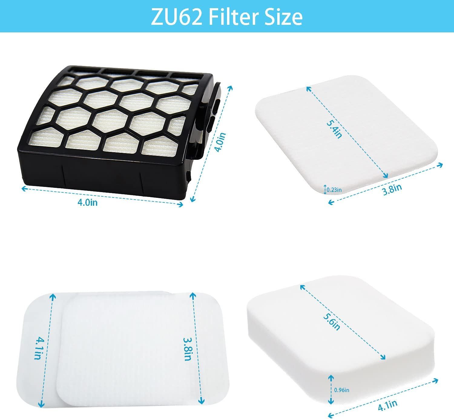 for Shark ZU62 ZU60 Navigator Zero-M Self-Cleaning Brushroll Pet Pro Upright Vacuum Replacement Filter Compare ZU62C NV150 NV151 NV251 NV255 Part 1238FT60 โ image 3