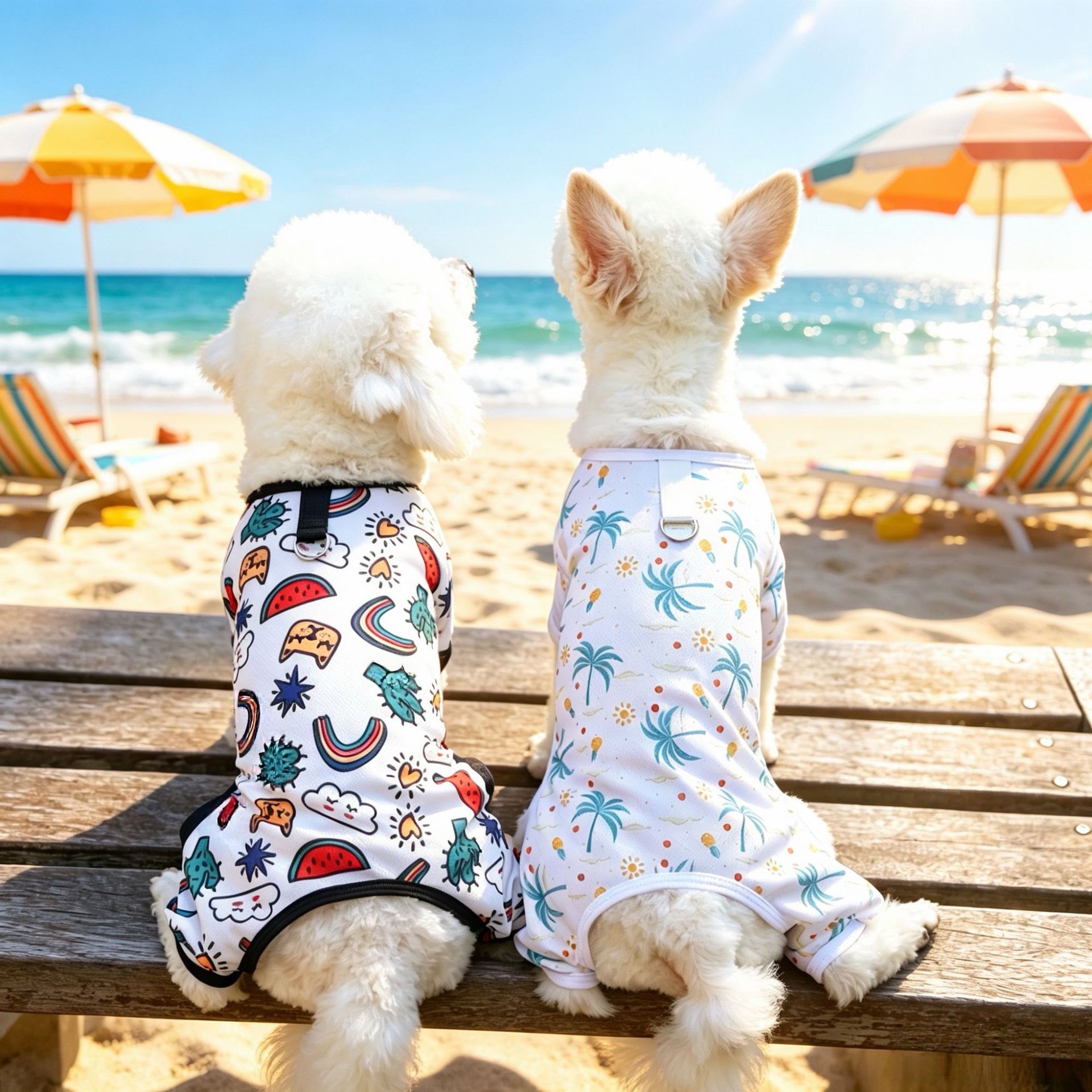 Pet Dog Summer Mesh Clothing Harry Kennel Four-legged jacket with traction buckle-red rabbit Xs recommendations (0.5-1.0kg ) — image 2