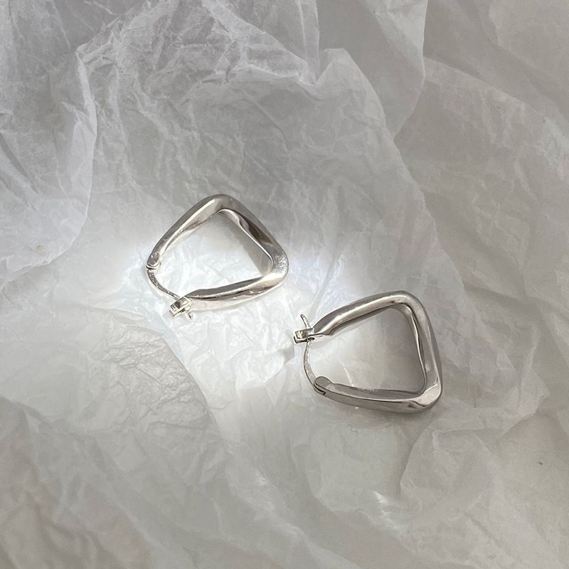 Big Chunky Hoop Earrings for Women Silver Stainless Steel Hoop Earrings Oval Thick Hollow Tube Hoop Earrings β image 2