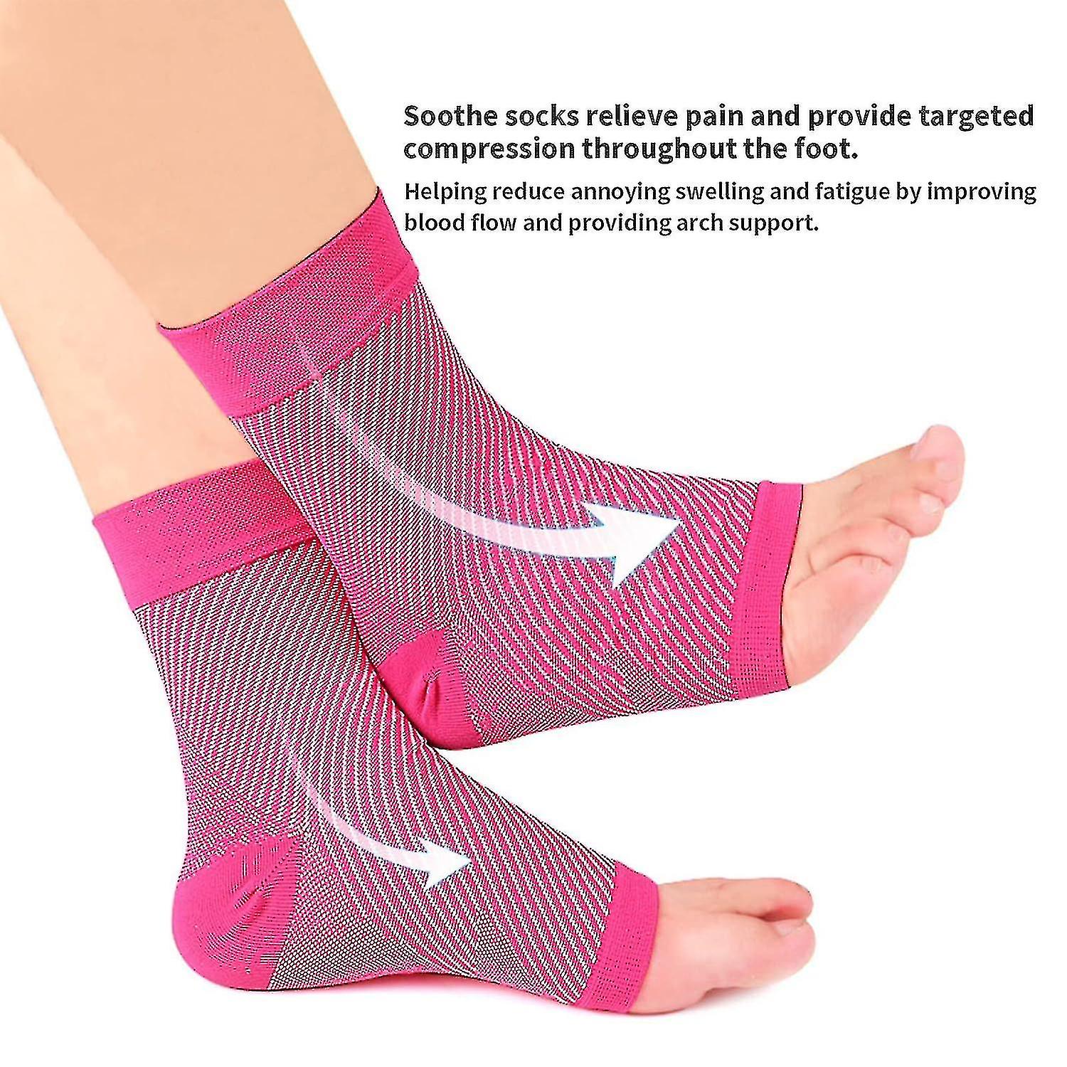 Pairs Neuropathy Socks, Soothing Socks for Neuropathy Pain, Tendinitis Compression Socks, Plantar Fasciitis, Neuropathy - White - L XL — image 5