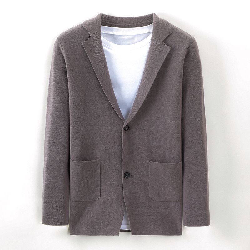 Men Knitted Cardigan Long Sleeve Slim Fit Grey Black 54/120/180/2XL โ image 6