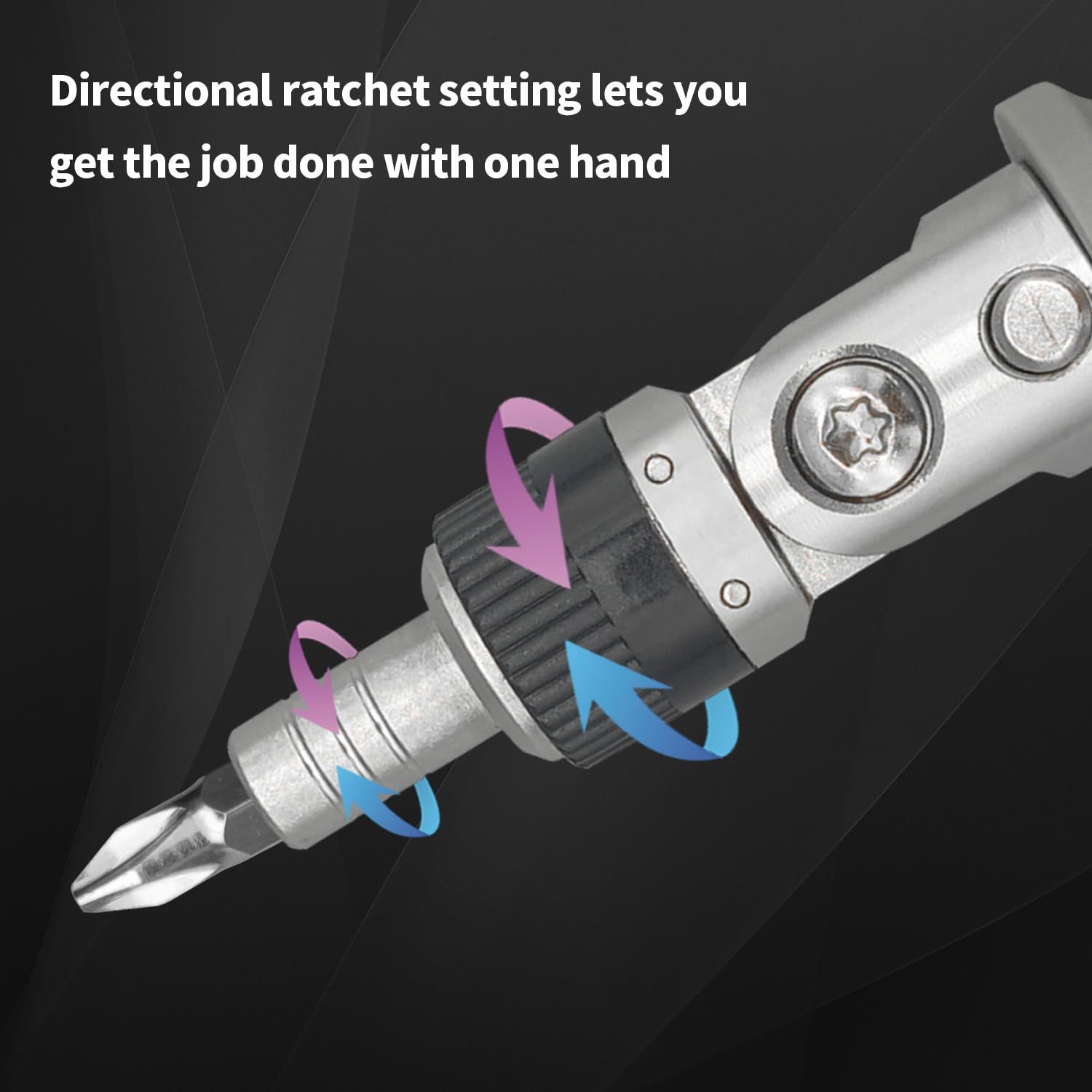Ratcheting Screwdriver, Ratcheting Screwdriver Set, 10-in-1 Multi Bit Screwdriver, 180-Degree Adjust Precision Screw Driver, Electrical and Electronics Ratchet — image 3