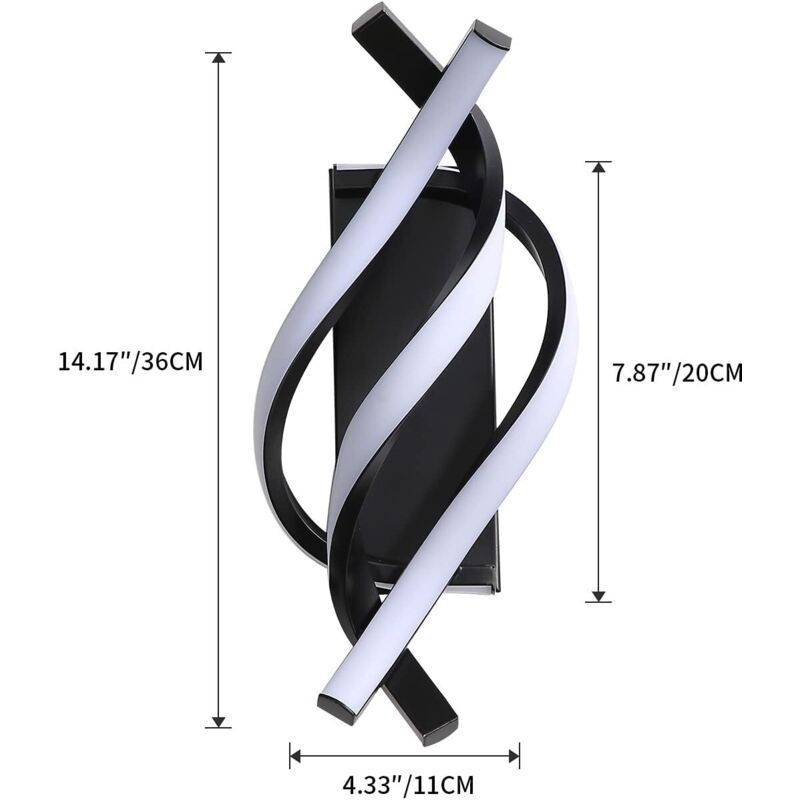 22W LED Wall Light Indoor Modern Metal Wall Lamp 1440LM for Bedroom Corridor Stairs — image 3