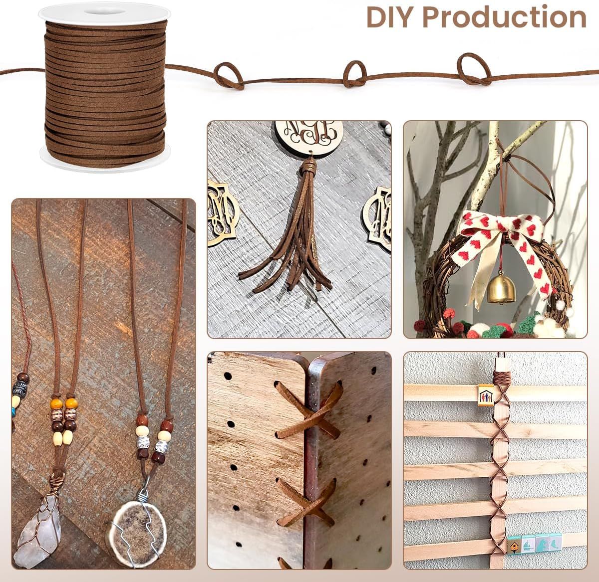 Suede Leather Cord for Jewellery Making, Soft Leather Lacing for Bracelets, Necklaces, Beading, Craft Projects and Handmade Accessories โ image 3