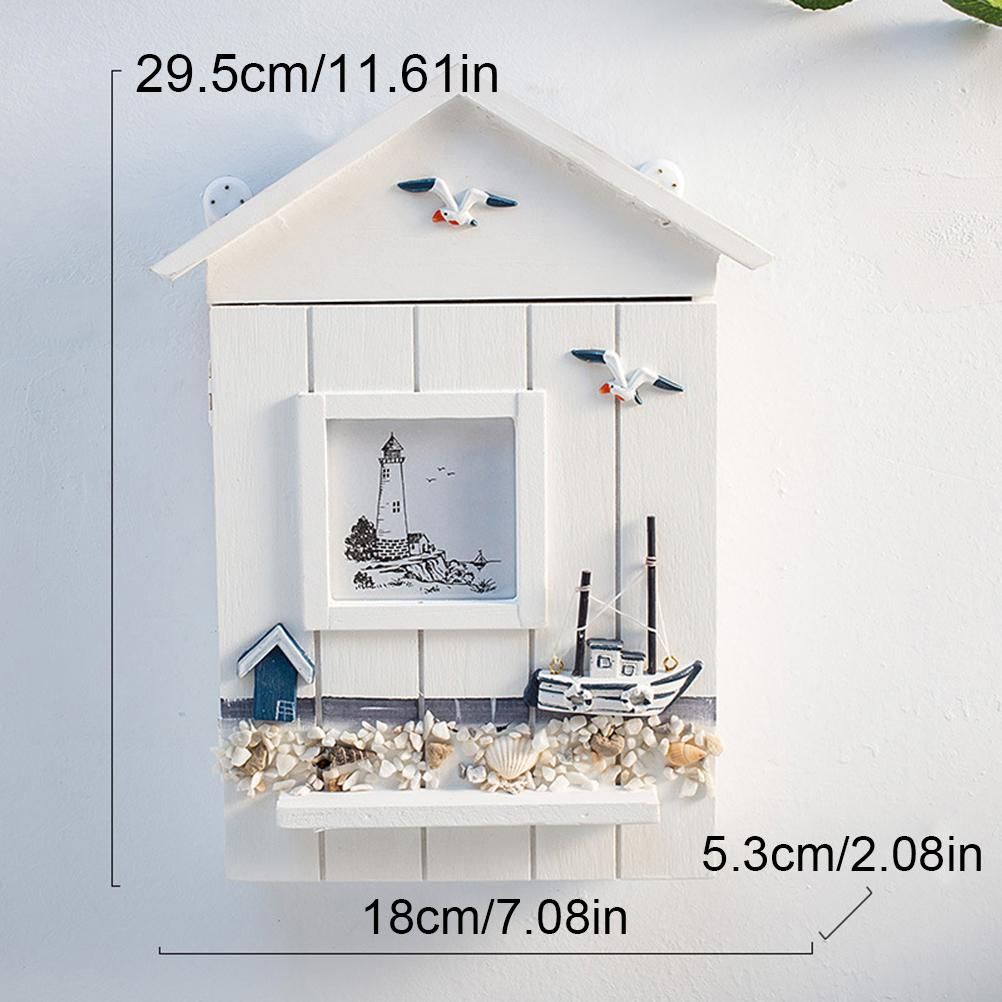 Wood Keys Box Wall Mounted Sundries Holders Practical Convenient Key Holder Storage Box Cabinet โ image 2