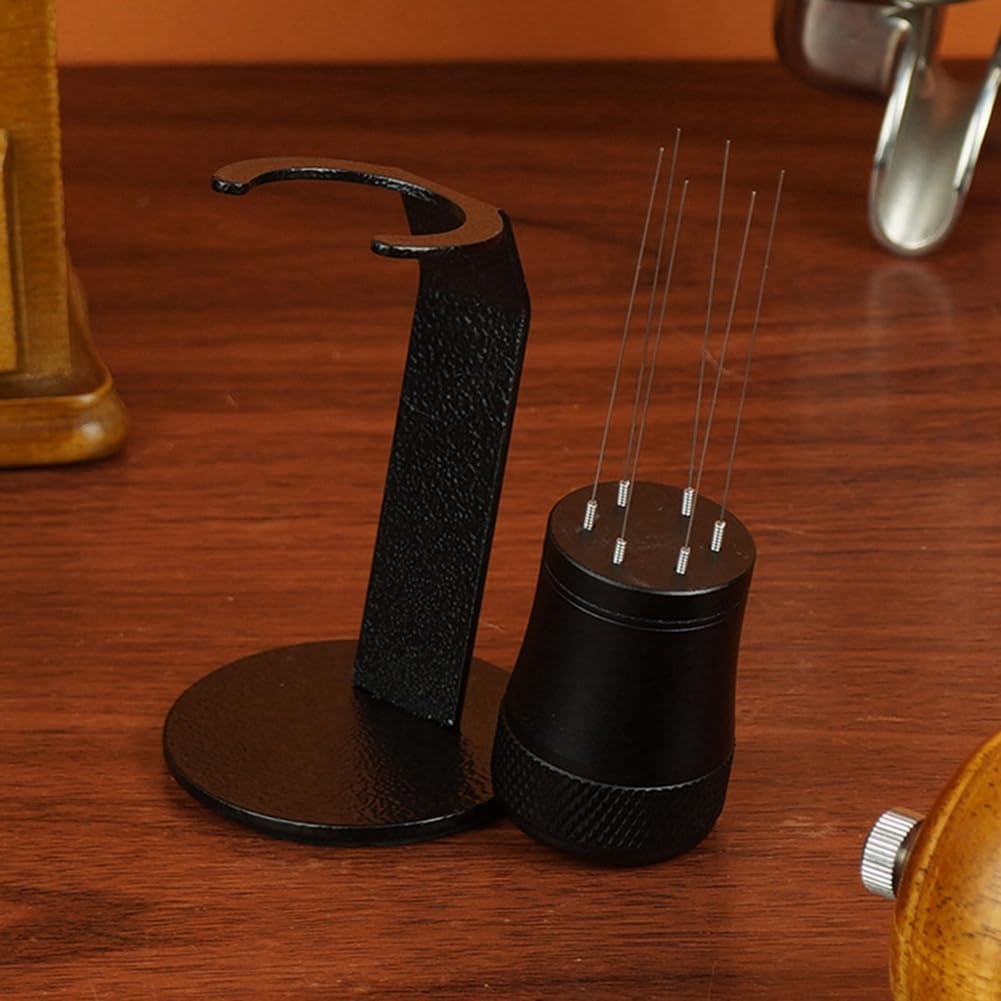 Coffee Mixer - Fabric Mixer with Holder - 6-Pin Coffee Stirrer - Removable and Washable Mixer - Black โ image 4