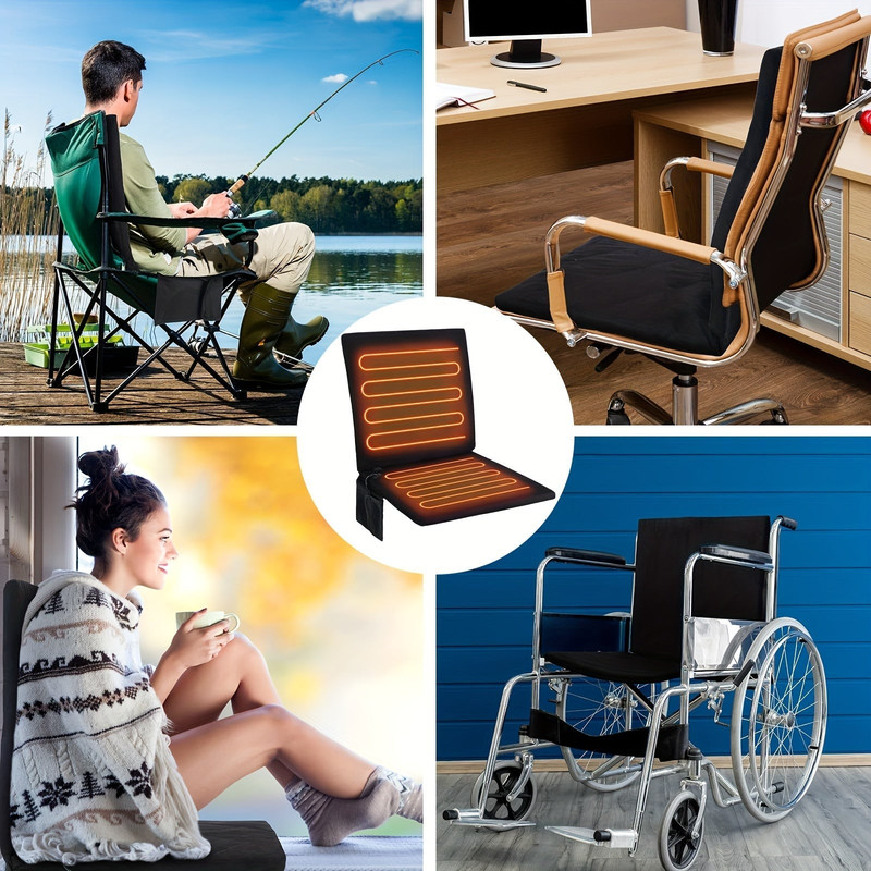 Portable Heated Foldable Seat Cushion with USB Power — image 2