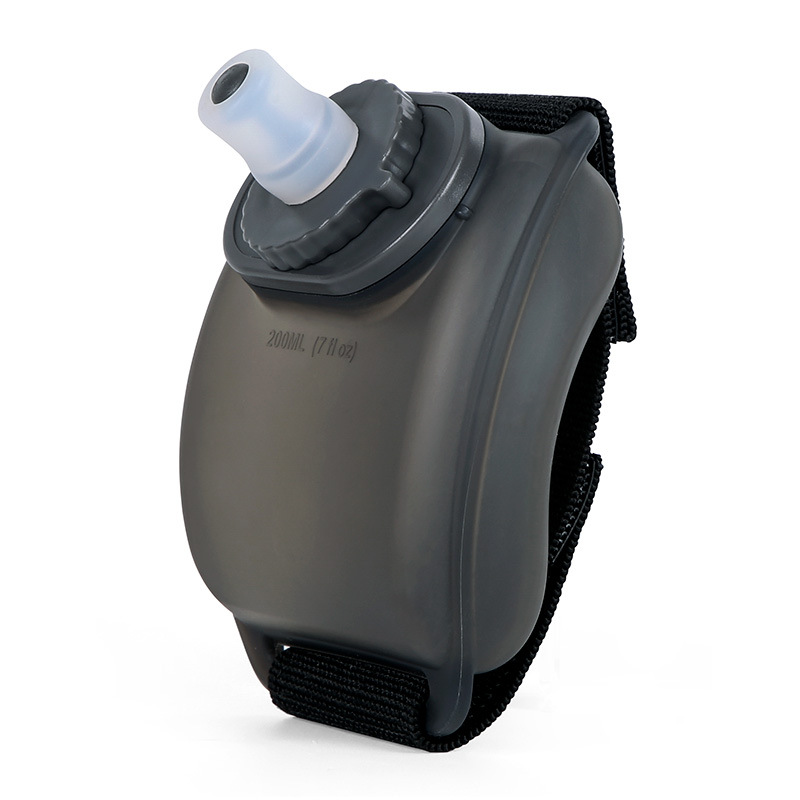 2-Pices Black Ergonomic Wearable Hydration Flask - Hands-Free Wrist Water Bottle for Running & Sports