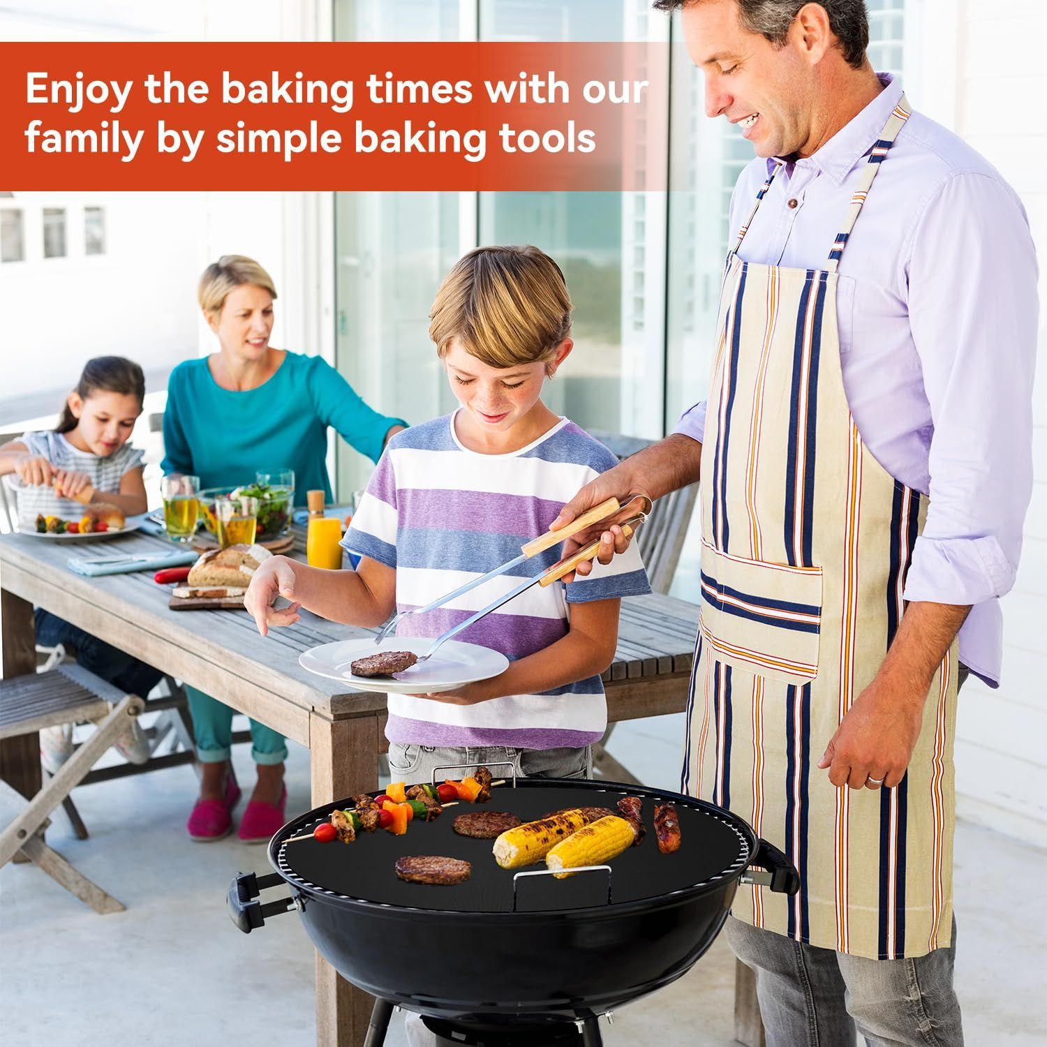Oven Liners for Bottom of Electric Gas Oven, Reusable Non-Stick Teflon Protector Mat, Heat Resistant Grill Mats Out — image 5