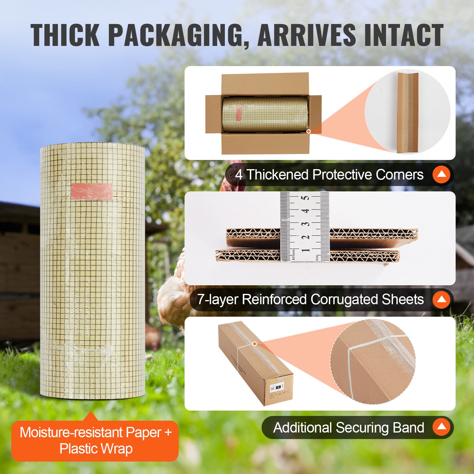Hardware Cloth, 24'' x 100' Galvanized Wire Mesh Roll, 19 Gauge Chicken Wire Fence Roll, Vinyl Coating Metal Wire Mesh for Chicken Coop Barrier, Rabbit Snake โ image 6
