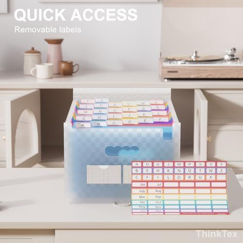 Accordion File Organizer, 26 Pockets Expanding File Folders, Monthly Bill Receipt Documents Organizer, A-Z Colorful Tabs, Letter/A4 Size for Classroom Office — image 5