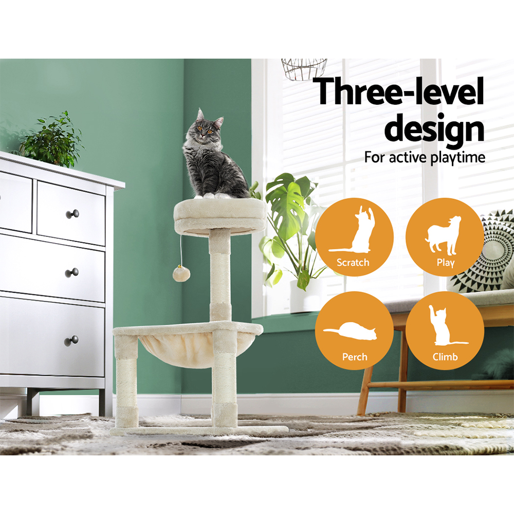 i.Pet Cat Tree 69cm Scratching Post Tower Scratcher Wood Condo Toys House Bed โ image 4