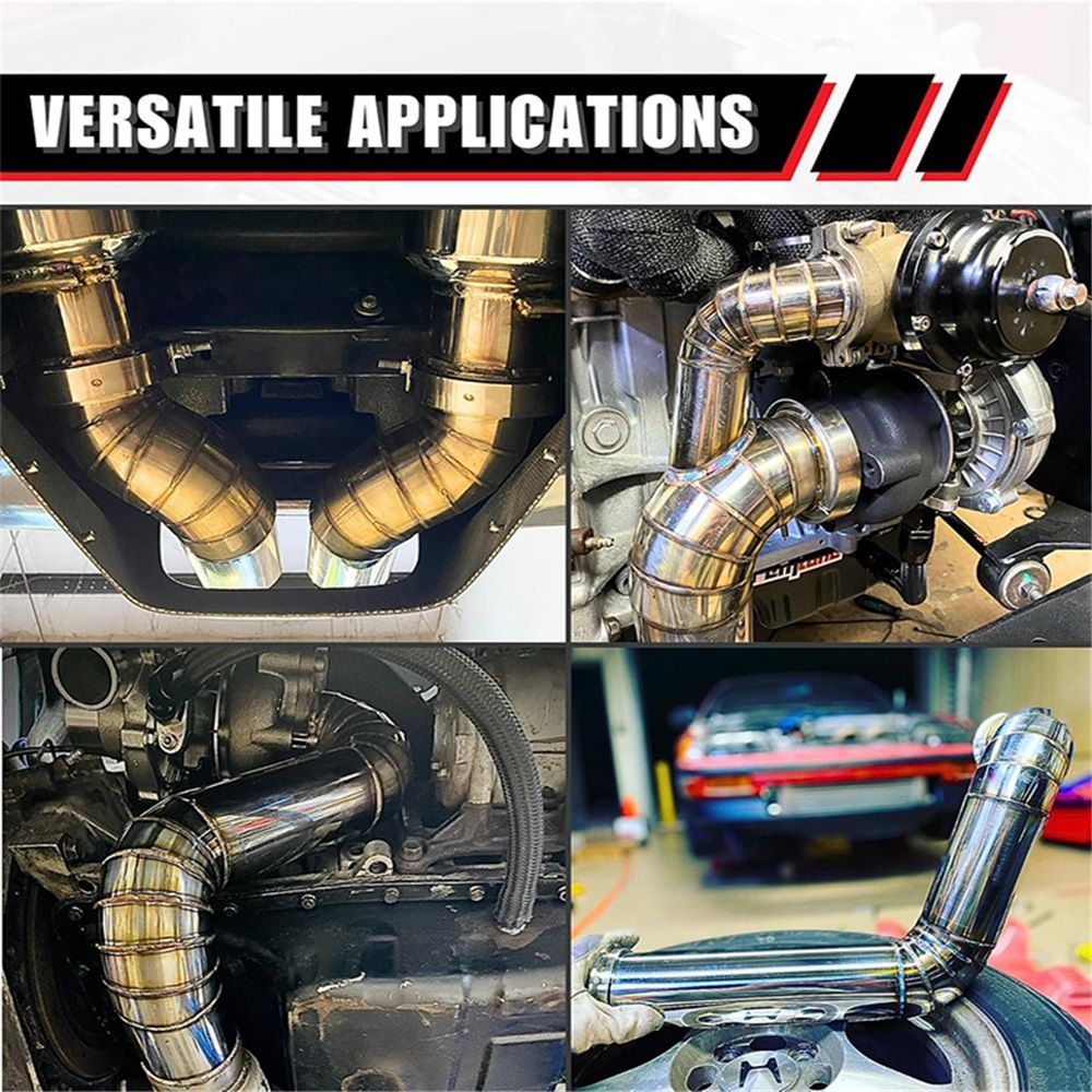 304 Stainless Steel Pie Cuts, 3'' Exhaust Pipe with Laser Cut 5 Pcs(polishing) Unwelded, Laser-Cut & Polished for High-Flow Performance 5pcs — image 4