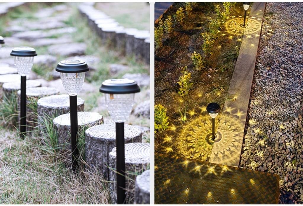 1 Pack Solar Powered LED Garden Stake Light, Waterproof Outdoor Pathway Lamp for Lawn, Patio, Driveway and Garden, Black — image 5