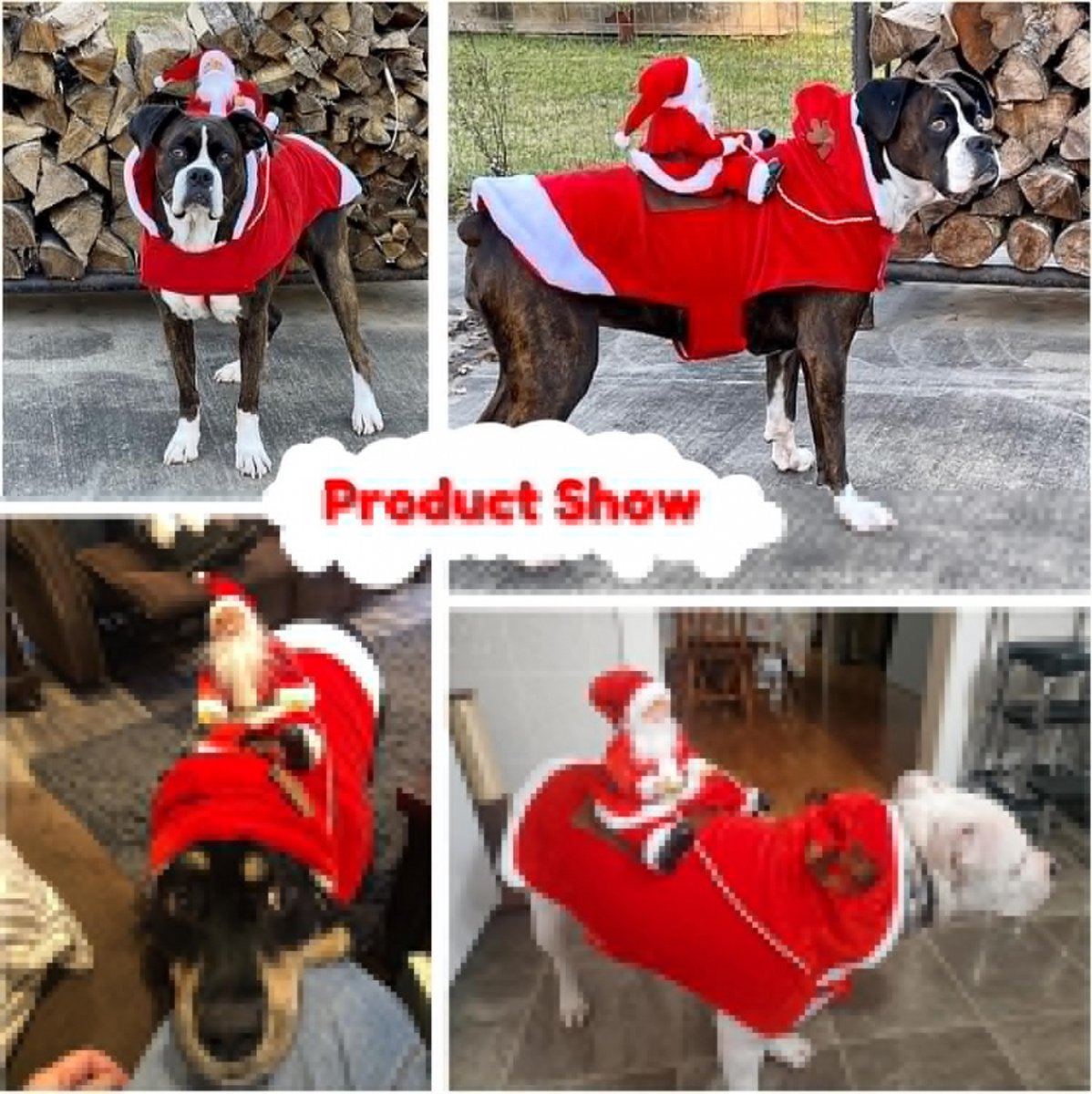 Dog Costume Christmas - Christmas Clothing For Dog/Cat - Christmas Outfit For Puppies - Hooded Dog Christmas Suit - Dog Christmas Clothing - Funny Dog — image 3