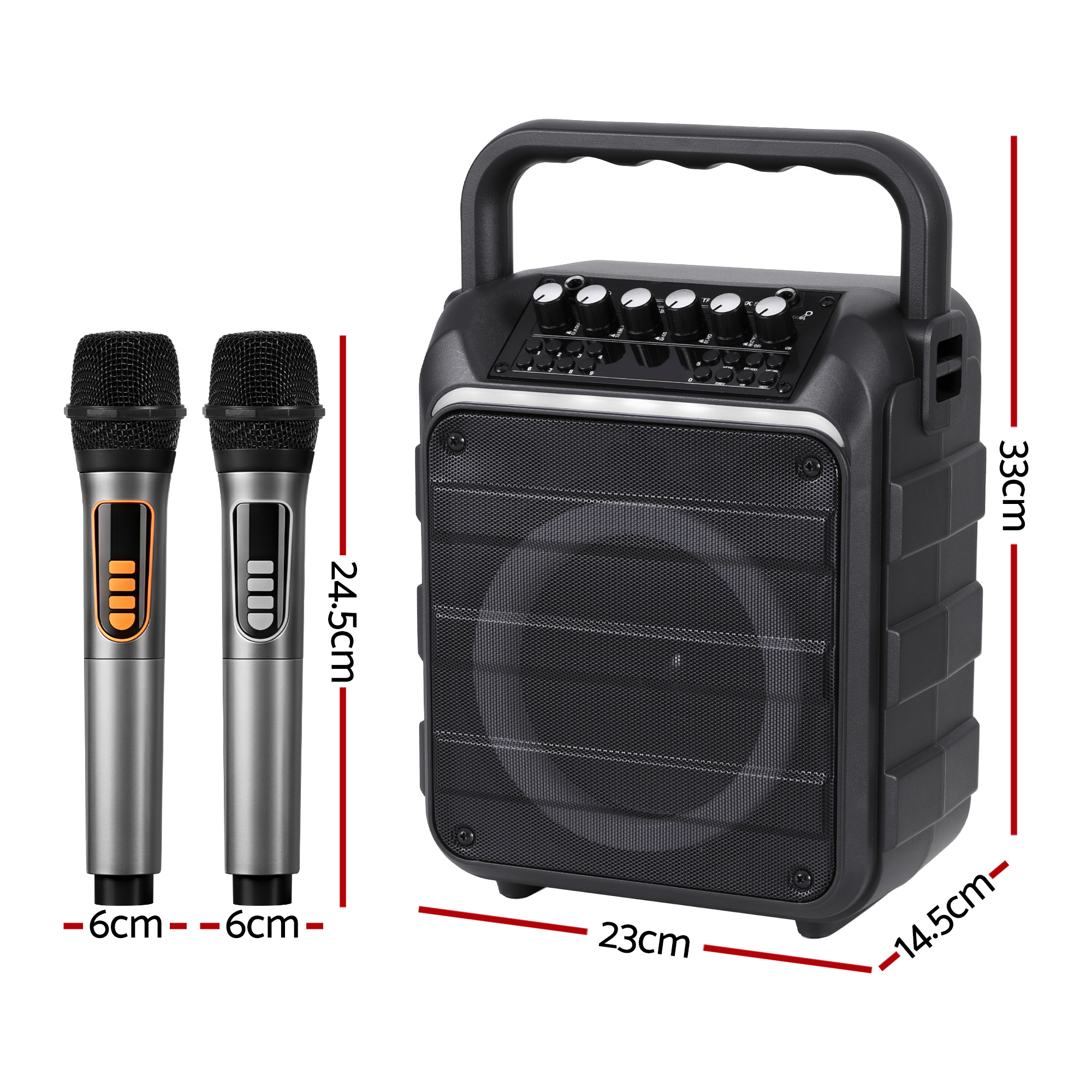 Alpha Portable Karaoke Machine with 2 Wireless Microphones Bluetooth 5.3 — image 2