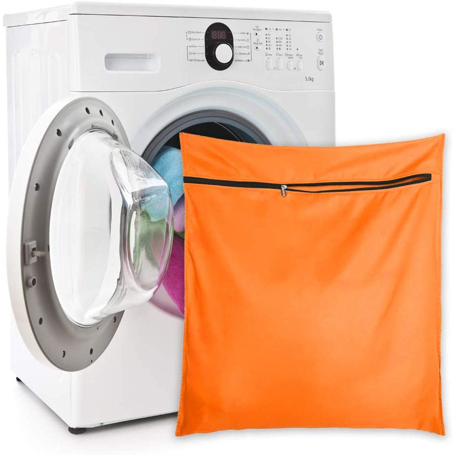 Pet Washing Bag Dog Cat Horse Hair Laundry Bag for Rug Sheet Boots Pets Laundry Helper 65x70cm Orange โ image 3