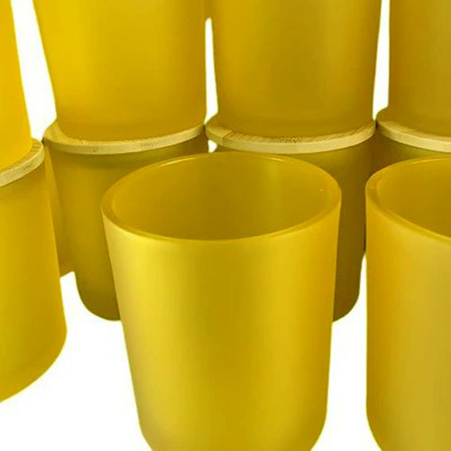 20 Pack Yellow Frosted Glass Votive Candle Holders Table Centreoieces Xmas Wedding Anniversary Event Recption Party Function or Home Decor โ image 3