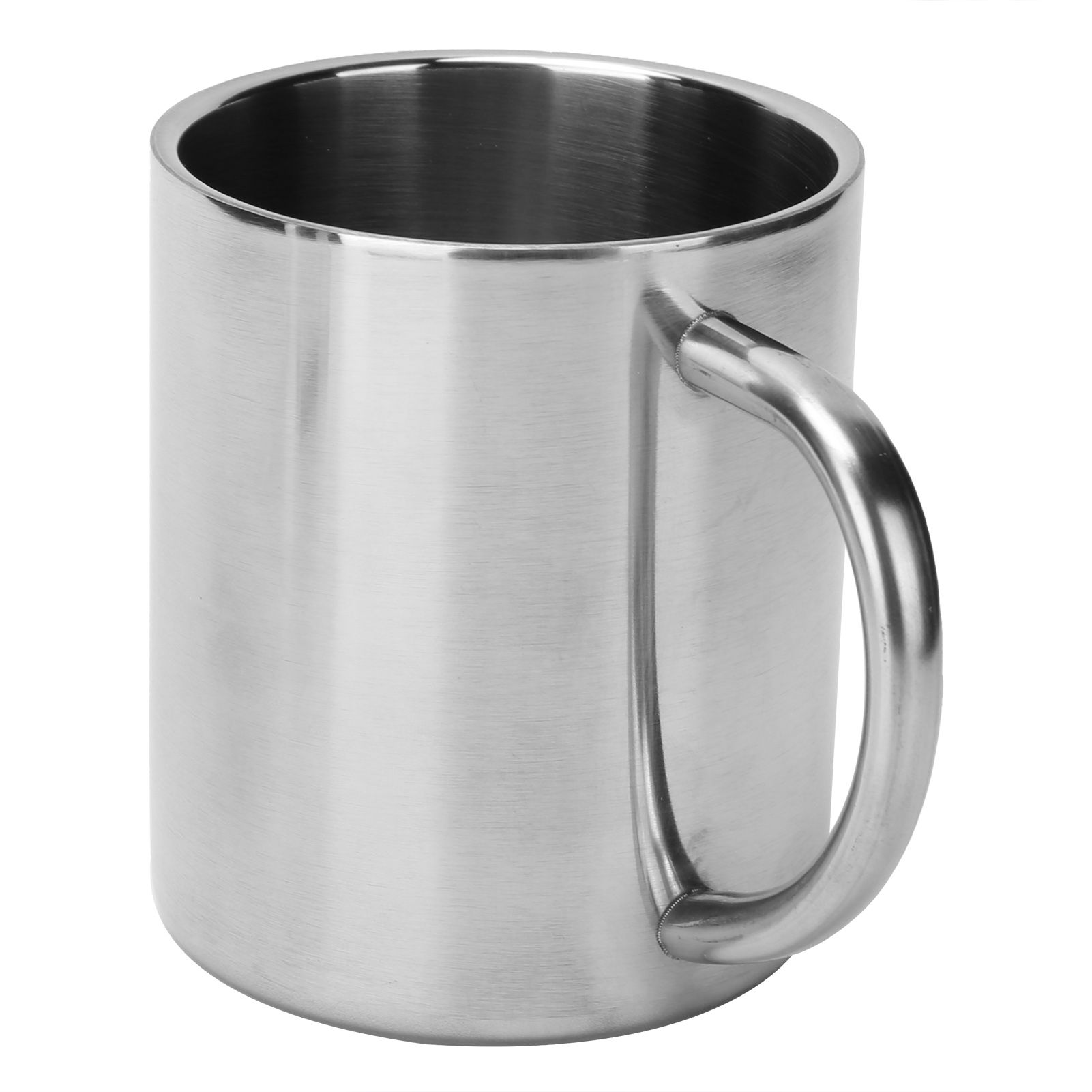 Mug Cup 304 Stainless Steel Sanding Mirror Finish Portable Coffee Cup with Handle 300ml — image 5