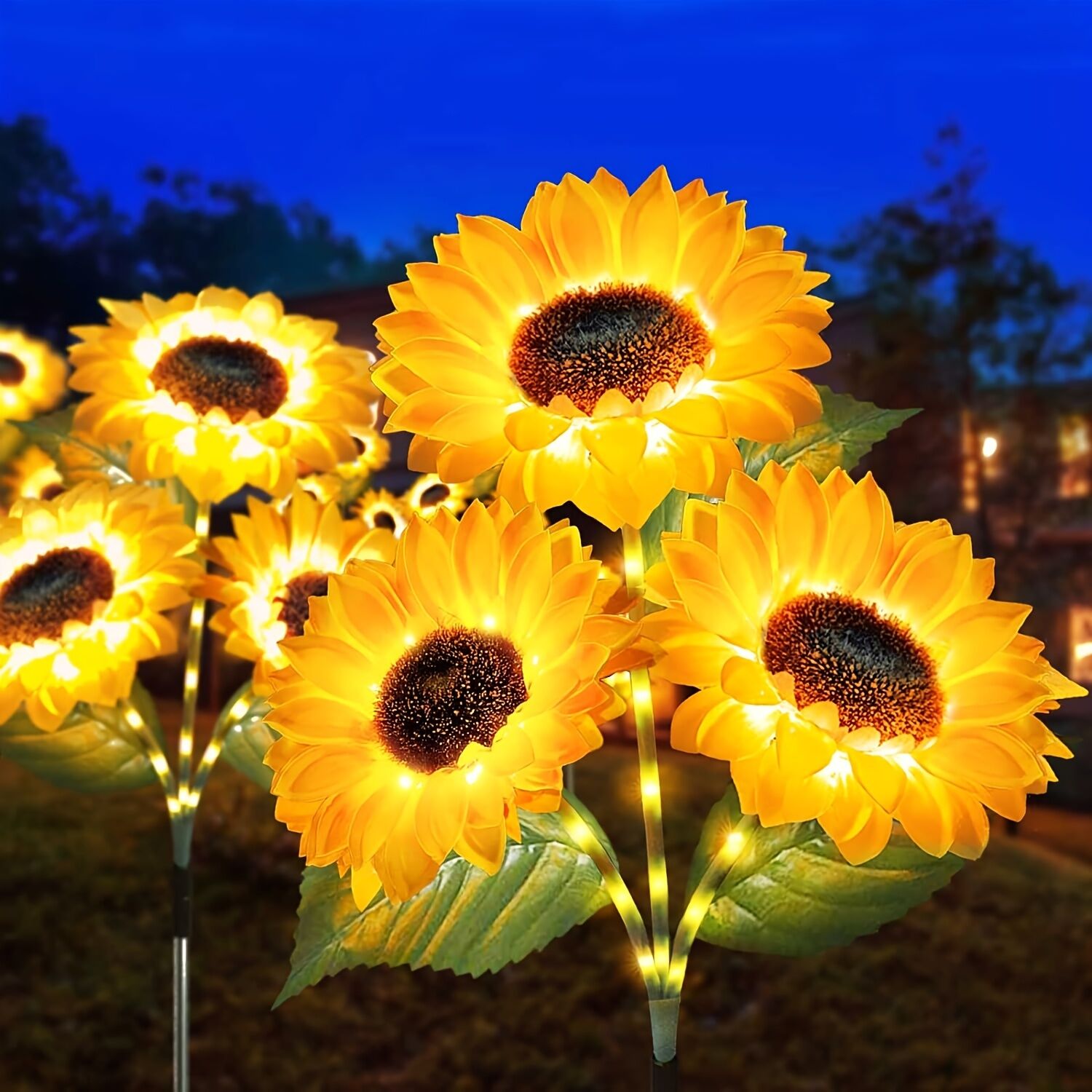 2 pcs of Sunflower-Shaped Ambiance Lights – Soft, Insect-Repellent Glow for Your Private Garden. Adds a Poetic Nighttime & Festive Touch — image 4