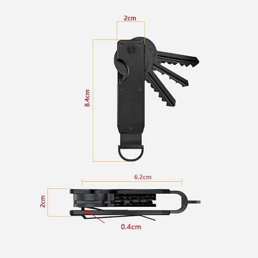 Compact Aluminium Key Organizer 2-6 Keys Yellow-Green Minimalist Key Holder for Car & Home — image 2